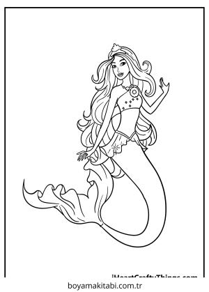 Barbie boyama sayfası – çocuklar için, çizgi film temalı