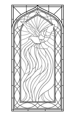 Bardak boyama sayfası,  coloring page, Vitray, 