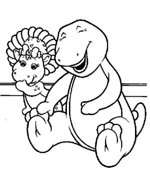 Barney ve Arkadaşları boyama sayfası,  coloring page, Bebek Pop ve Barney, 