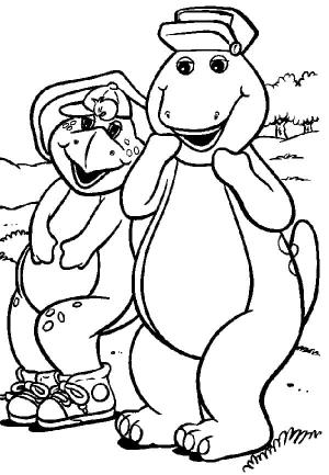 Barney ve Arkadaşları boyama sayfası,  coloring page, Barney ve Arkadaşı, 