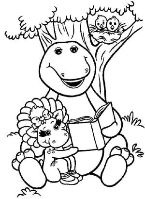 Barney ve Arkadaşları boyama sayfası,  coloring page, Barney ve Bebek Bop, 