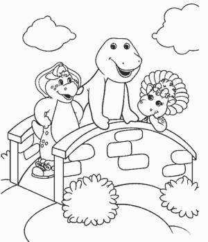 Barney ve Arkadaşları boyama sayfası,  coloring page, Barney ve Arkadaşları Resmi, 