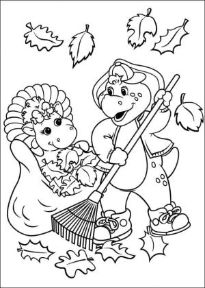 Barney ve Arkadaşları boyama sayfası,  coloring page, Barney ve Arkadaşlar’dan Baby Bop ve BJ, 