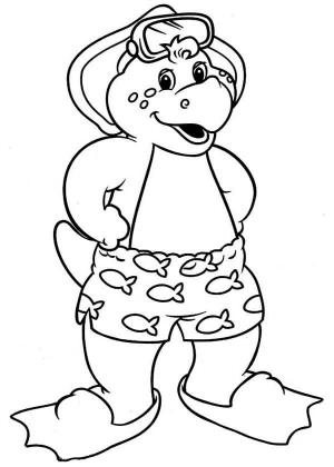 Barney ve Arkadaşları boyama sayfası,  coloring page, Barney ve Arkadaşları Karakteri BJ, 