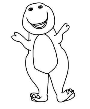 Barney ve Arkadaşları boyama sayfası,  coloring page, Barney Mutlu, 