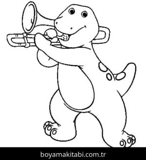 Barney ve Seine boyama sayfası – yaratıcılığı geliştirir, keyifli zaman