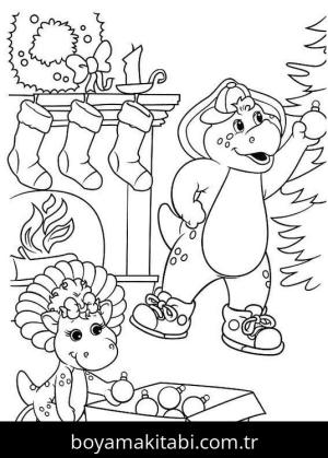 Barney ve Seine boyama sayfası – evde etkinlik, ücretsiz yazdır