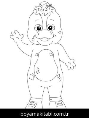 Barney ve Seine boyama sayfası – eğitici aktivite, yaratıcılık