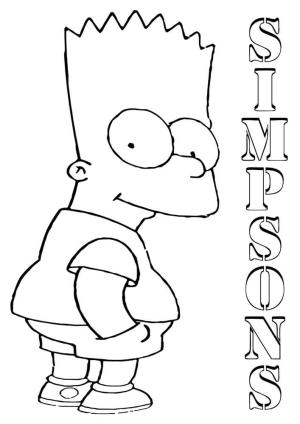 Bart Simpson boyama sayfası,  coloring page, Bart Simpson’ın Gülümsemesi, 