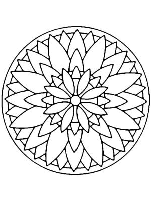 Basit Mandala boyama sayfası,  coloring page, Basit mandala resim baskısı, 