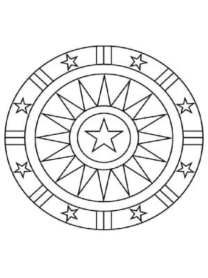 Basit Mandala boyama sayfası,  coloring page, Yıldızlı basit mandala, 