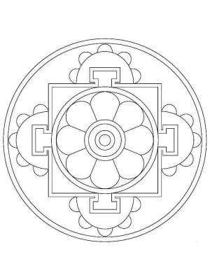 Basit Mandala boyama sayfası,  coloring page, İnanılmaz basit mandala, 