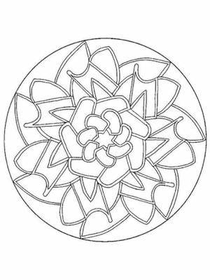 Basit Mandala boyama sayfası,  coloring page, Basit mandala içermeyen tasarım, 