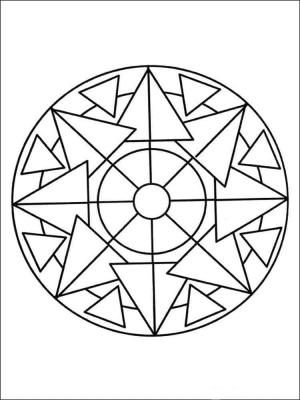 Basit Mandala boyama sayfası,  coloring page, Basit mandala ücretsiz yazdırılabilir, 