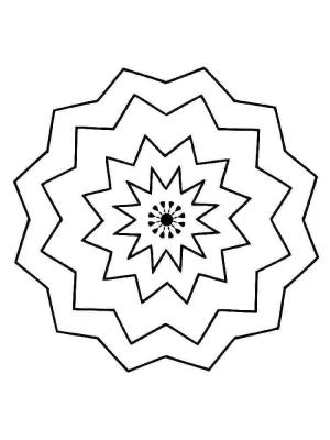 Basit Mandala boyama sayfası,  coloring page, Yazdırmak için basit mandala, 