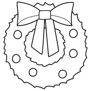 Basit boyama sayfası,  coloring page, Basit Çelenk, 