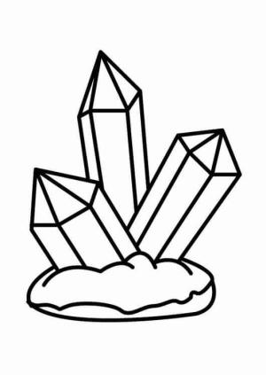 Basit boyama sayfası,  coloring page, Simple Crystal, 