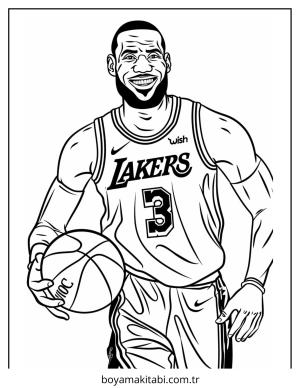 Basketbol boyama sayfası – el becerilerini geliştirir, boyama çalışması