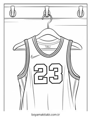 Basketbol boyama sayfası – çocuklar için, çizgi film temalı