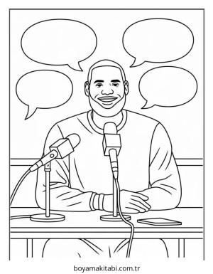 Basketbol boyama sayfası – boyama etkinliği, çocuk aktivitesi