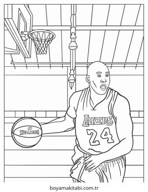 Basketbol boyama sayfası – çocuk aktivitesi, PDF indir