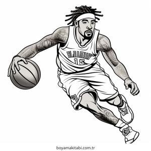 Basketbol boyama sayfası – yaratıcılık, eğlenceli etkinlik