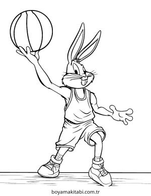 Basketbol boyama sayfası – el becerilerini geliştirir, boyama çalışması