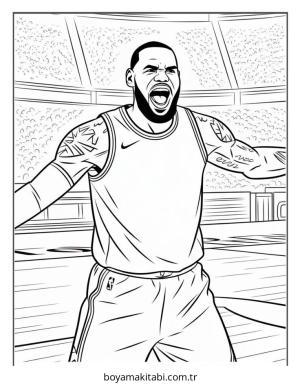 Basketbol boyama sayfası – el becerilerini geliştirir, boyama çalışması
