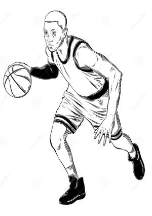 Basketbol boyama sayfası,  coloring page, profesyonel basketbolcu, 