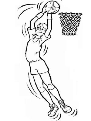 Basketbol boyama sayfası,  coloring page, basketbol oynayan kız, 