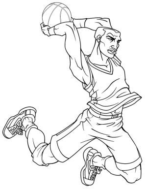 Basketbol boyama sayfası,  coloring page, 14 numaralı oyuncu, 