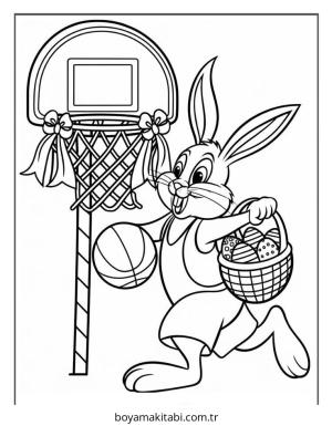 Basketbol boyama sayfası – ücretsiz yazdır, boyama etkinliği