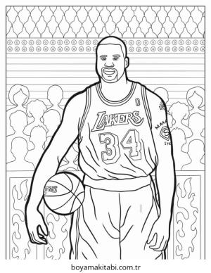 Basketbol boyama sayfası – keyifli zaman, renkli çizimler