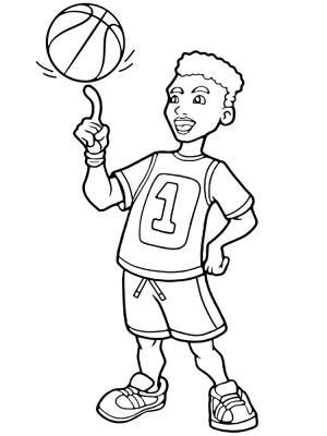 Basketbol boyama sayfası,  coloring page, 6 numaralı oyuncu, 