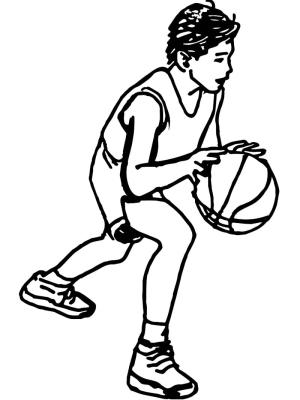 Basketbol boyama sayfası,  coloring page, oyuncu, 