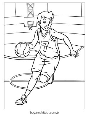 Basketbol boyama sayfası – yaratıcılığı geliştirir, keyifli zaman