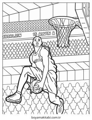 Basketbol boyama sayfası – boyama çalışması, yaratıcılığı geliştirir