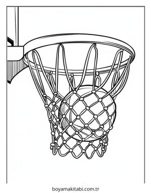 Basketbol boyama sayfası – eğitici aktivite, yaratıcılık
