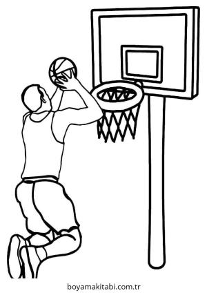 Basketbol boyama sayfası – okul öncesi, evde etkinlik