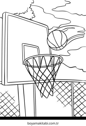 Basketbol boyama sayfası – el becerilerini geliştirir, boyama çalışması