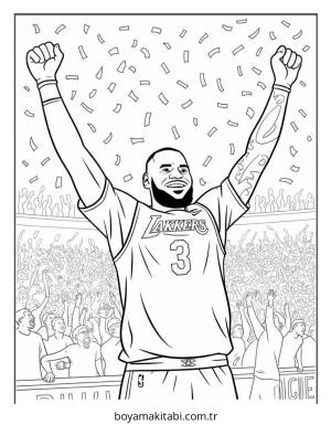 Basketbol boyama sayfası – keyifli zaman, renkli çizimler