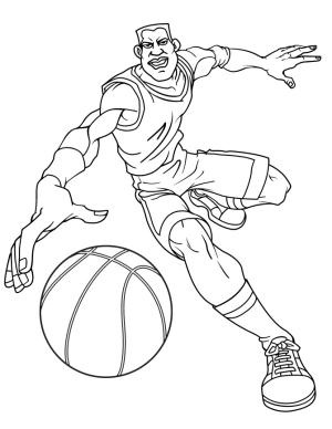 Basketbol boyama sayfası,  coloring page, 1 numaralı oyuncu, 