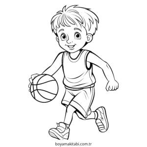Basketbol boyama sayfası – yaratıcılık, eğlenceli etkinlik