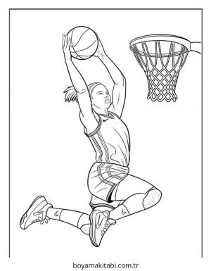 Basketbol boyama sayfası – ücretsiz yazdır, boyama etkinliği