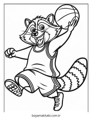 Basketbol boyama sayfası – yaratıcılığı geliştirir, keyifli zaman