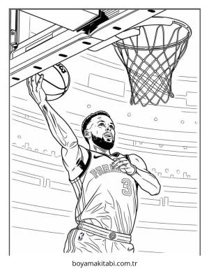 Basketbol boyama sayfası – yaratıcılık, eğlenceli etkinlik