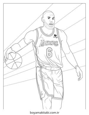 Basketbol boyama sayfası – eğitici aktivite, yaratıcılık