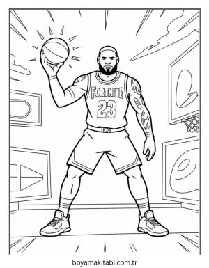 Basketbol boyama sayfası – yaratıcılığı geliştirir, keyifli zaman