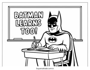 Batman boyama sayfası – PDF indir, sevimli karakter