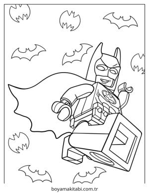 Batman boyama sayfası – çizgi film temalı, basit çizim